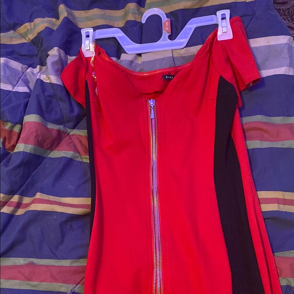 Haute Monde Red and Black Dress